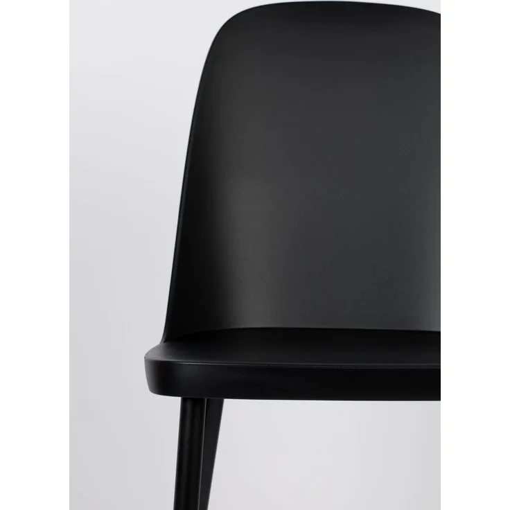 Esszimmerstuhl Pip im 2er-Set, Schwarz mit Metallbeinen für Wohnzimmer 46x53,5x85 cm – Bild 6