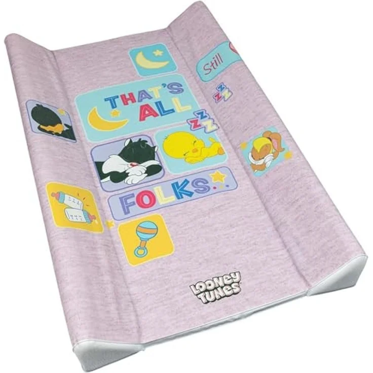 TataWay - Wickelauflage | PVC-beschichtet & wasserdicht | Inkl. Tasche gegen Verrutschen | Looney Tunes Tweety & Silvester, 81 x 50 x 9,5 cm, Polyurethan, Polyvinylchlorid – Bild 2