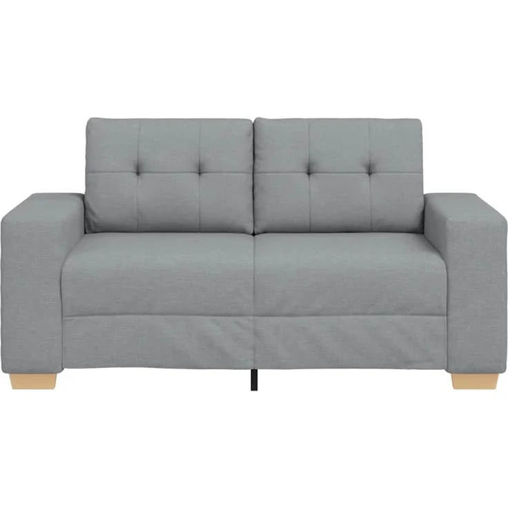 vidaXL Zweisitzer-Sofa Hellgrau 160x77x82 cm Stoff 4105068 – Bild 4
