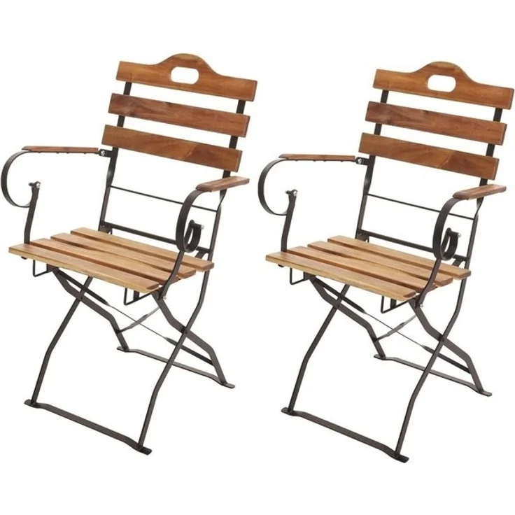 MCW Gartenstuhl MCW-J40-S (2er), Zusammenklappbar, Hochwertige Verarbeitung, Platzsparende Lagerung – Bild 4