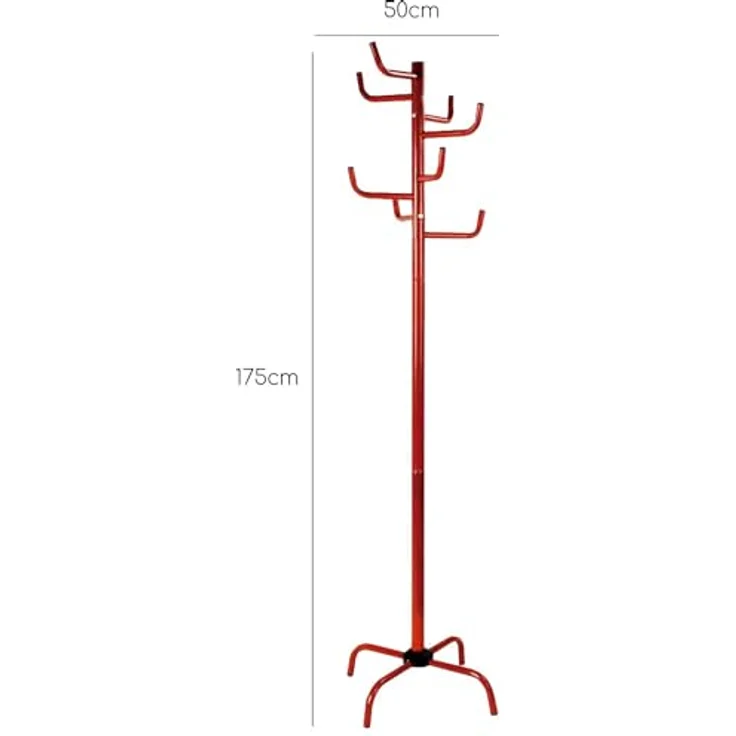 Mueblear 5127 Garderobe Form von Baum Metall rot 50 x 50 x 175 cm – Bild 3