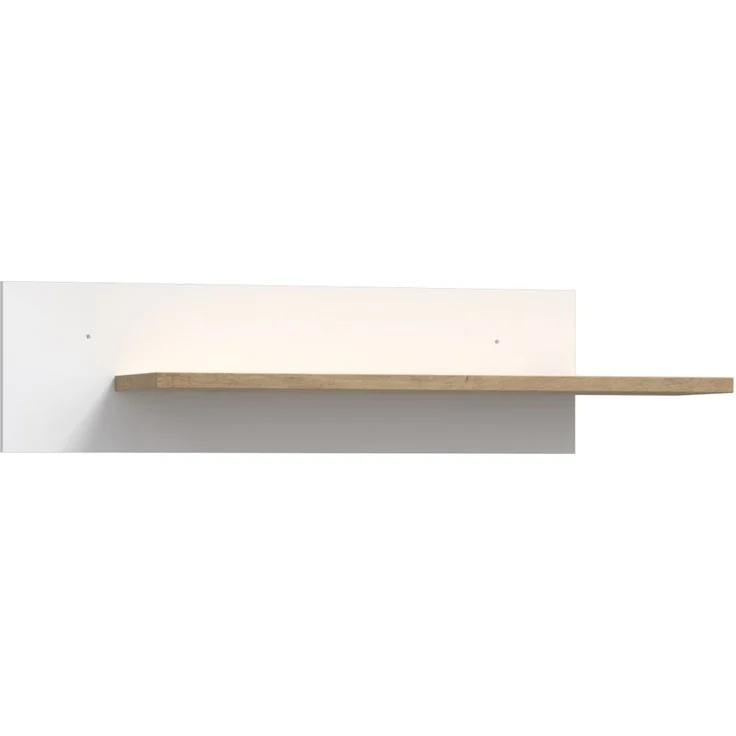 Wandboard >SKELPE< in Weiss / Artisan Eiche Dekor - 101x23,6x21,9cm (BxHxT) – Bild 3