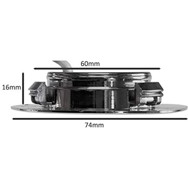 ChiliTec LED Einbauleuchte Treppenlicht - Stufenleicht für Unterputz Dosen - 2Watt 150Lumen - für 60mm UP-Dosen - 230V Stufenbeleuchtung Licht Weiß – Bild 3