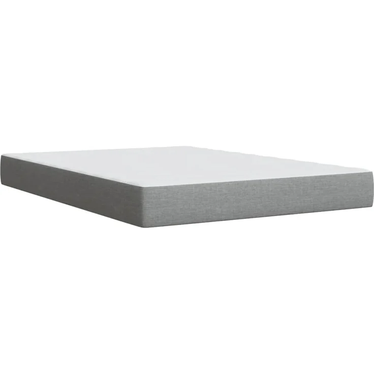 vidaXL Boxspringbett mit Matratze Hellgrau 140x200 cm Stoff 3285911 – Bild 6