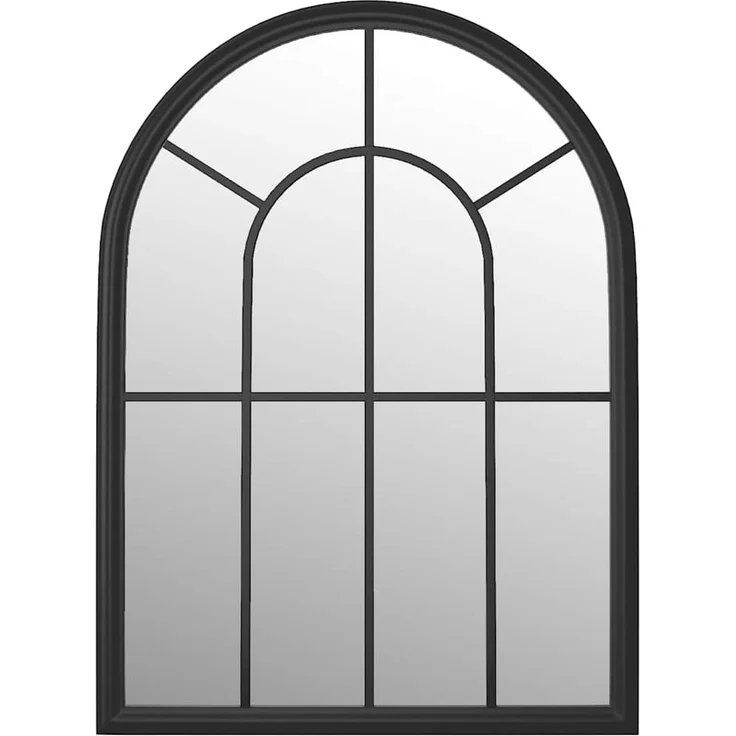 Spiegel, Wandspiegel Schwarz 60x45 cm Eisen für den Innenbereich – Bild 2