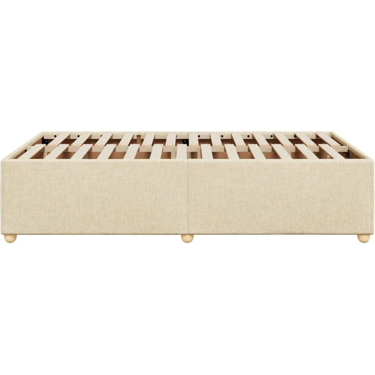 vidaXL Bettgestell ohne Matratze Creme 120x200 cm Stoff 3284727 – Bild 5