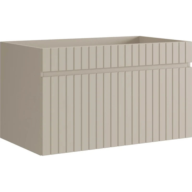 Vente-unique - Hängender Waschtischunterschrank - Geriffelt - Beige - 80 cm - SATARA – Bild 4