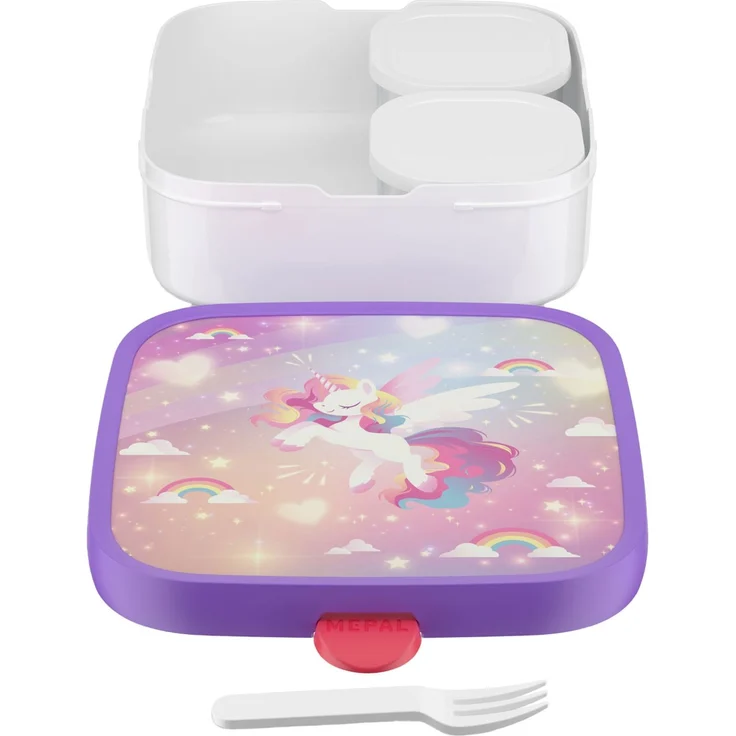 Mepal CAMPUS Brotdose groß mit Gabel Unicorn Glow (2025) – Bild 2