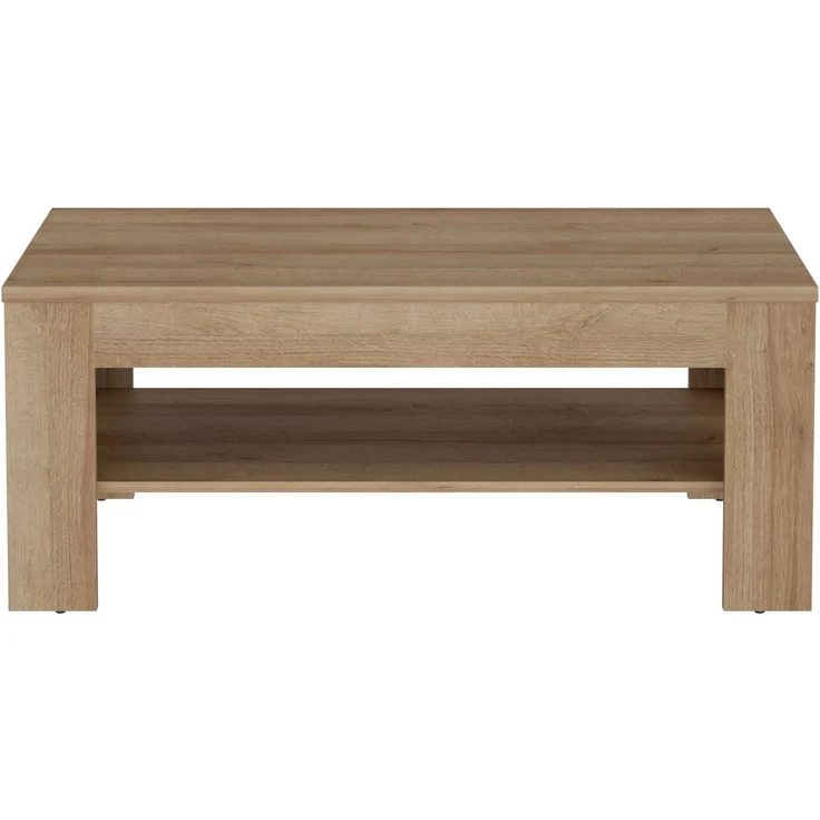 Couchtisch >ATTENTION< 1 Ablageboden, Riviera Eiche Dekor - 110x45,5x60cm (BxHxT)