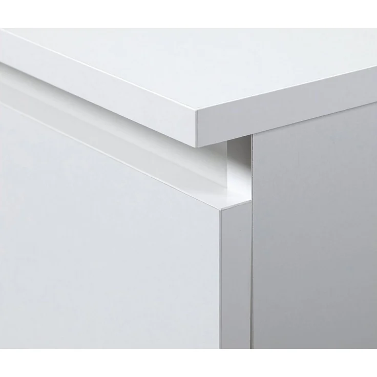 Home Collective Kommode 40 cm breit Holz Highboard Sideboard für Flur Schlafzimmer Wohnzimmer (Mehrzweckschrank Schrank schmal Kommode Schlafzimmer mit Schubladen), mit zwei schubladen 40 cm hoch viel Stauraum 2 Schubladen weiß – Bild 2