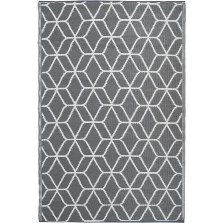 Esschert Design Outdoor-Teppich 180x121 cm Grau und Weiß OC25 421301 – Bild 3