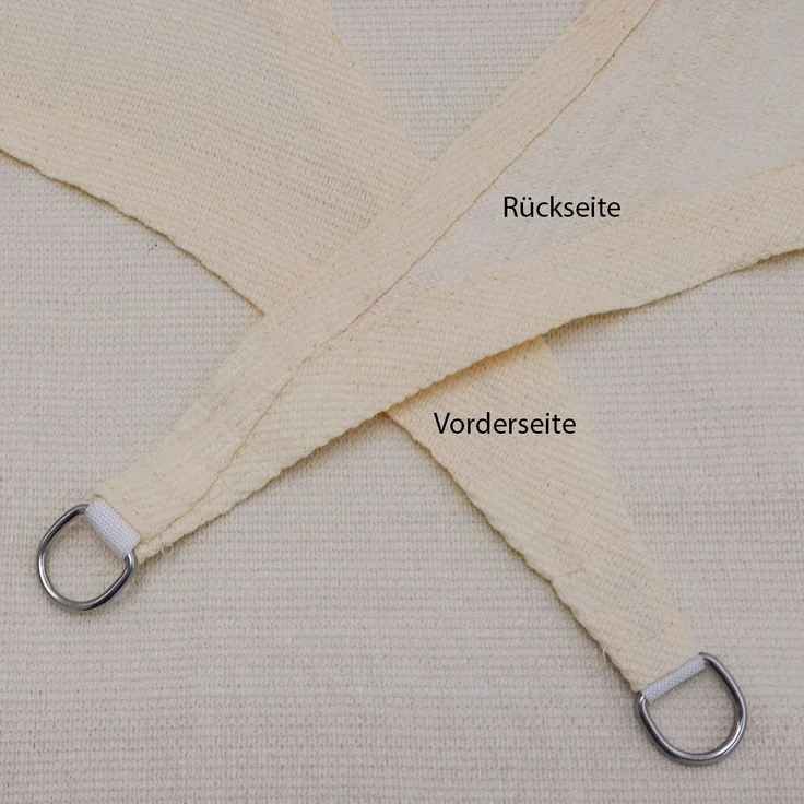 3x5m UV Sonnensegel Sonnenschutz Atmungsaktiv Ivory – Bild 7