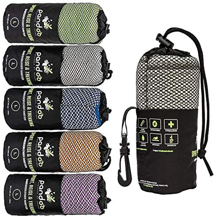 pandoo Bambus Reisehandtuch, ultraleicht, extrem saugfähig, antibakteriell & schnelltrocknend, ideal für Sport, Reisen & Trekking – Bild 5