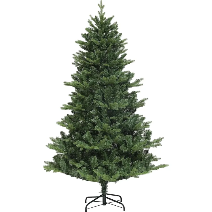 HOMCOM Künstlicher Weihnachtsbaum 180 cm, mit 818 Spitzen, Schnellaufbau Klappsystem, Stahlständer, Künstlicher Baum, für Weihnachten Deko, Indoor, Grün