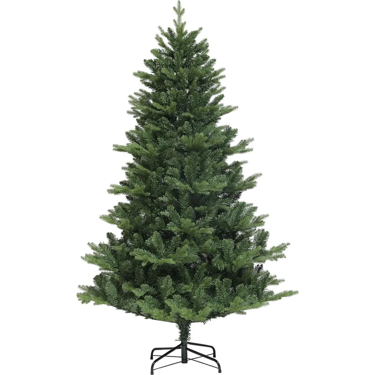 HOMCOM Künstlicher Weihnachtsbaum 180 cm, mit 818 Spitzen, Schnellaufbau Klappsystem, Stahlständer, Künstlicher Baum, für Weihnachten Deko, Indoor, Grün – Bild 1