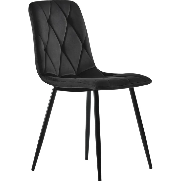 Essgruppe 5-teilig mit Esstisch 117×68 cm in Marmoroptik und 4 schwarzen Samtstühlen, moderner rechteckiger Küchentisch Set – Bild 8