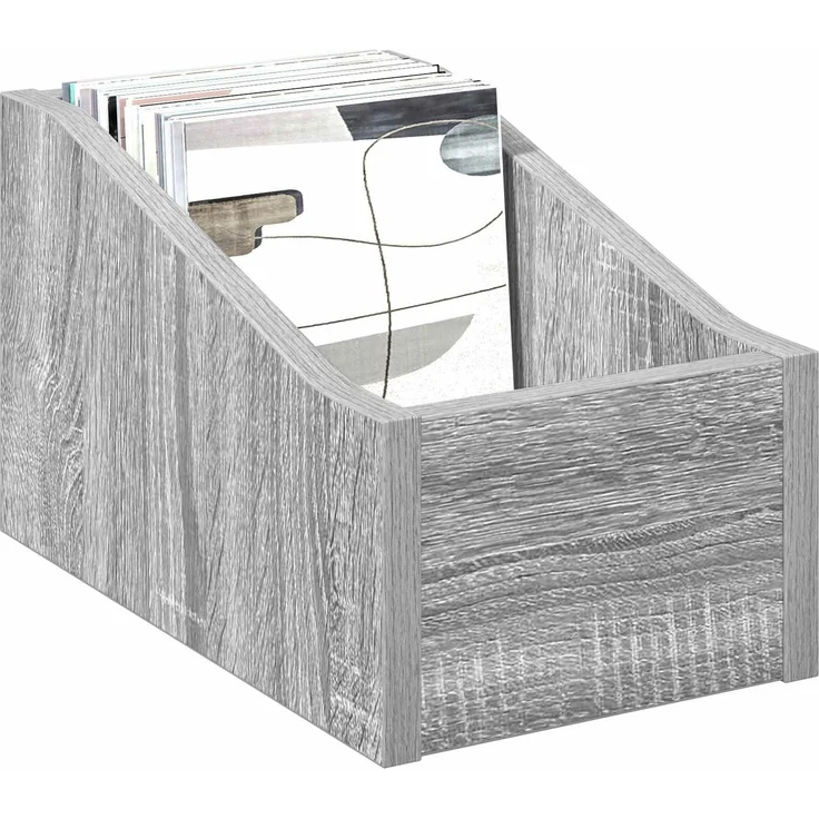 vidaXL LP Plattenbox Sonoma-Grau 18 x 32 x 18 cm Holzwerkstoff 8012804 – Bild 3