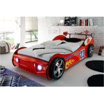 Autobett 'Brian' inkl Beleuchtung rot 90x200