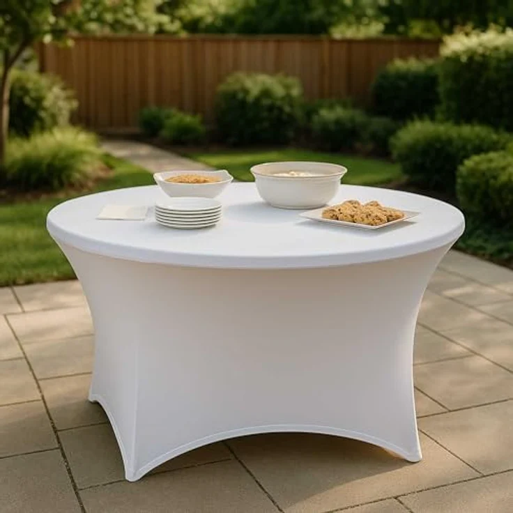 WERKA PRO Tischdecke Tisch Ø150cm Weiß – Bild 3