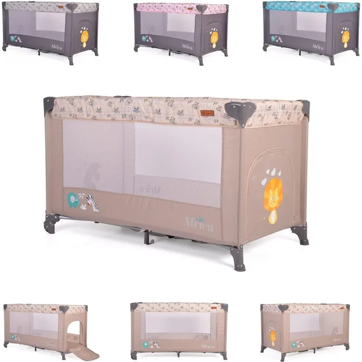 Cangaroo Reisebett Africa Laufstall Seiteneingang Matratze Sichtfenster Tasche beige