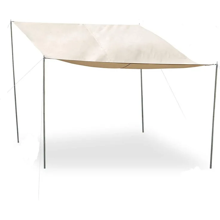 Defactoshop Sonnensegel Sonnensegel Sonnenschutz Camping Sonnendach Aufstellstang 3x4 Diverse, (4-tlg)