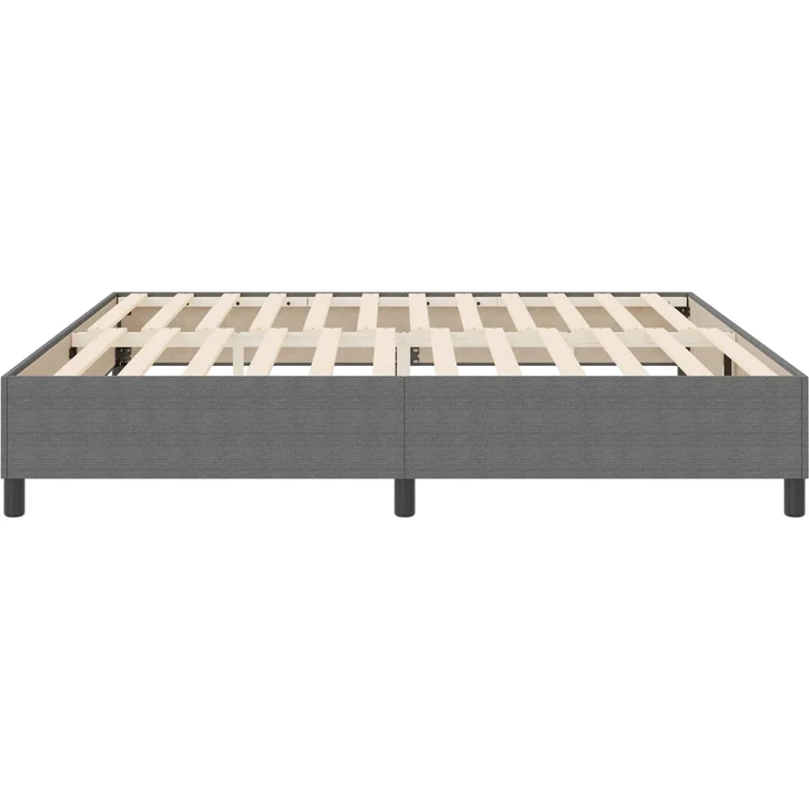 vidaXL Plattformbettgestell Hellgrau 200 x 200 cm Cordstoff 3337427 – Bild 6