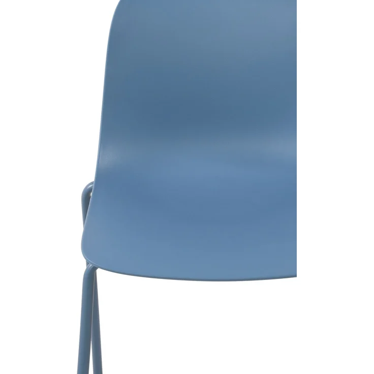 CLP 2er Set Stühle Hardin, stapelbare gartenstühle, wetterfest und UV-beständig,blau – Bild 5