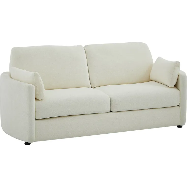 Vente-unique - BAGOMI - Schlafsofa - Plastik - Kunststoff (PVC) - Beige - 199 x 97 x 88 cm