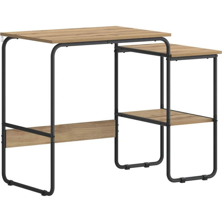 vidaXL Schreibtisch mit Stauraum Artisan-Eiche 100 x 50 x 75 cm 8007995 – Bild 2