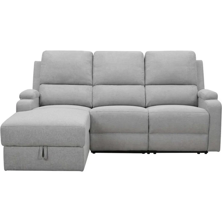 OTTO home Ecksofa NAPORI Struktur-Bezug, L-Form, 210cm, man./elektr. Relaxfunktion, USB-A bei elektr. Variante, Staukasten, Seitentaschen u. Federkern – Bild 2