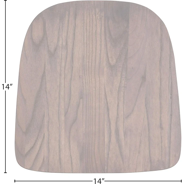 Flash Furniture Luke Holzsitze für Bunte Metallstühle, rustikal, Walnussholz, 4 Stück – Bild 2