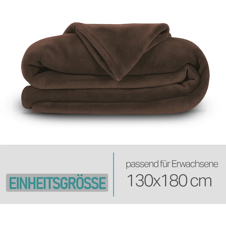 Kuscheldecke mit Ärmeln Braun – Bild 5