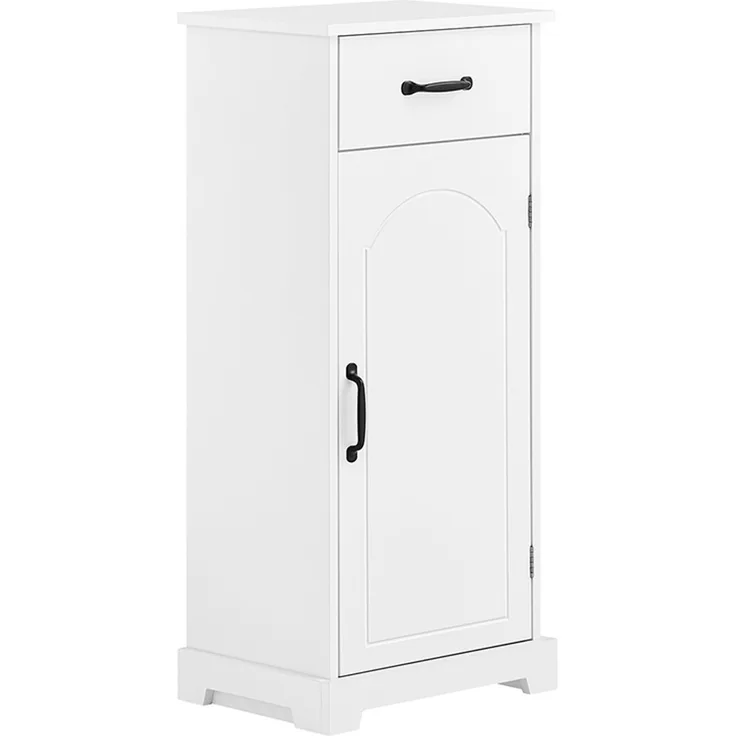 SoBuy BZR207-W Badunterschrank, MDF, Lackiert, Weiß, 42 x 93 x 30 cm