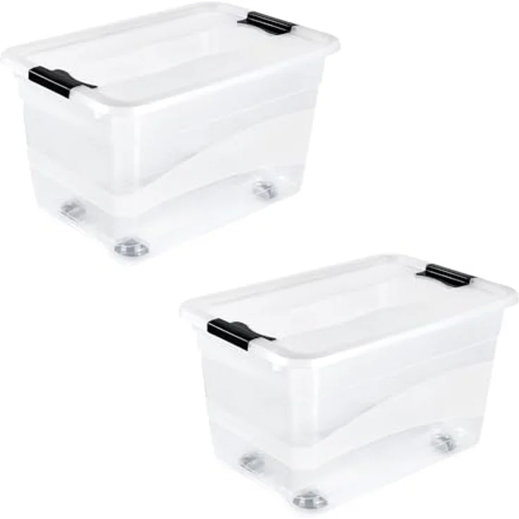 keeeper Organizer konrad (Set, 2 St), Aufbewahrungsbox, 52 L, mit Rollen, Deckel, Schiebeverschluss – Bild 1