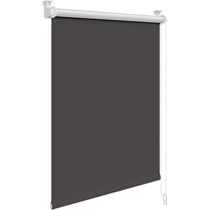 WOLTU Verdunklungsrollo ohne Bohren Anthrazit 80x160 cm (BxH), Thermorollo Klemmfix Fensterrollo Seitenzugrollo easyfix Verdunkelung Rollos Sichtschutz und Sonnenchutz, Klemmrollo für Fenster & Tür – Bild 2