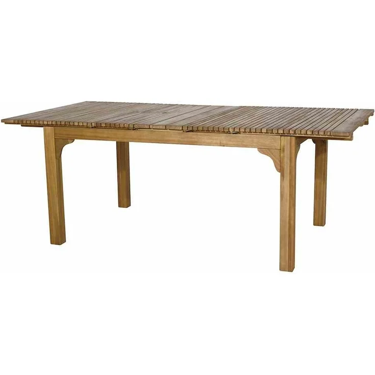 Gartentisch >FALUN< ausziehbar bis 201,3cm in natur geölt, Akazienholz - 150/175,8/201,3x74x100cm (BxHxT) – Bild 2
