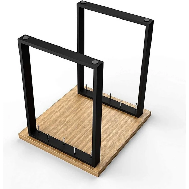 JEOBEST Tischbein 2er Set Tischbeine Metall 60 x 72 cm Möbelfüße Tischfuß, Vierkantprofilen, Industriedesign, DIY-Couchtisch, Schreibtisch.. – Bild 3