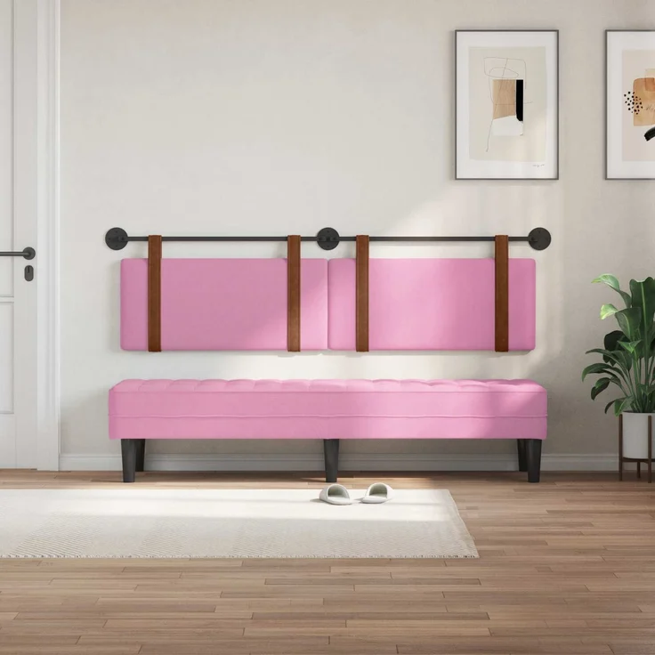 vidaXL Hängendes Kopfteil Rosa Antikes PU 5 x 170 x 55 cm – Bild 3