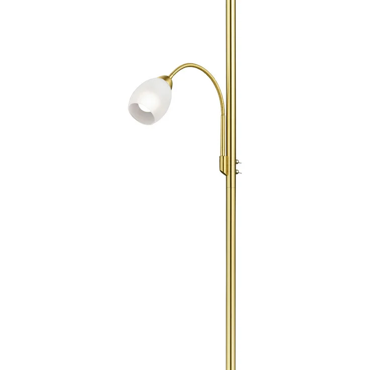 Stehleuchte, Metall, Glas, weiß, Flexoarm, H 180 cm – Bild 10