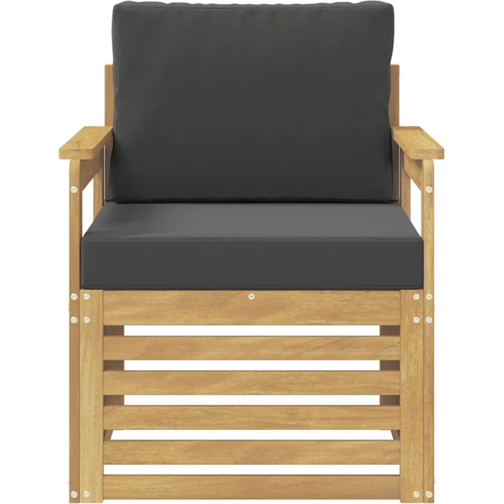 vidaXL 2 Stück Outdoor-Sofagarnitur Polyester Weiß und Anthrazit 3439084 – Bild 3