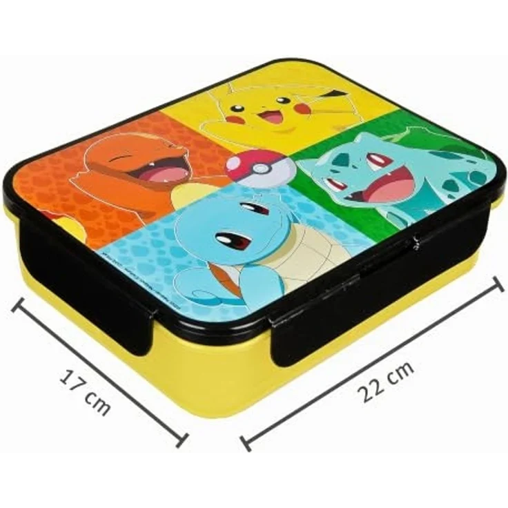 Pokemon Lunchbox gelb Brotdose Pausenbox für Alltag Schule und unterwegs – Bild 4
