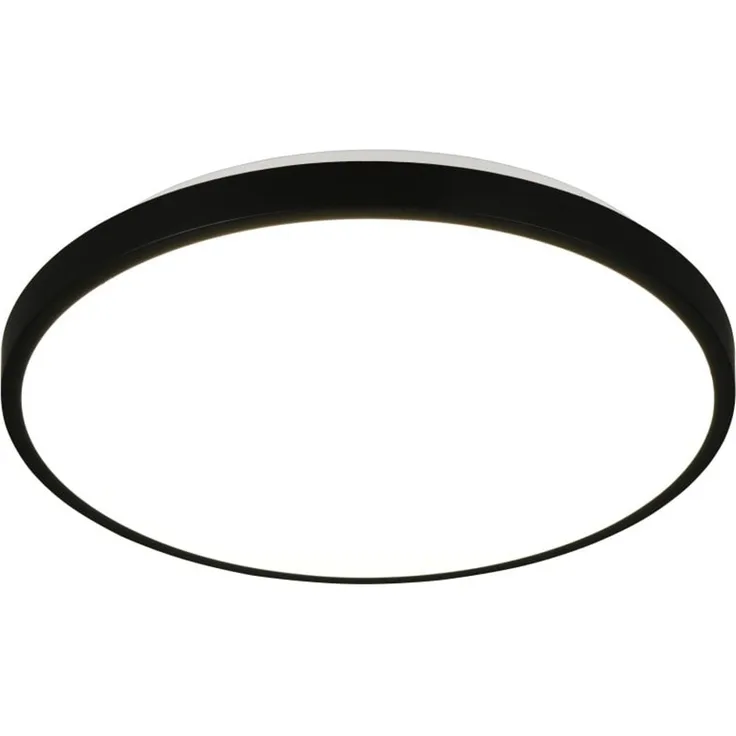 Reality LED-Deckenleuchte Anvi Ø38,5 cm schwarz matt neutralweiß