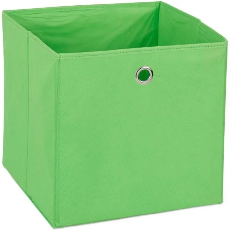 Relaxdays 4 x Aufbewahrungsbox Stoff grün – Bild 9