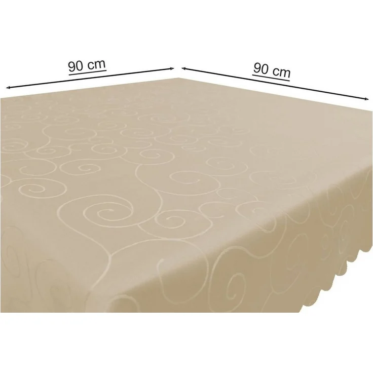 Haus und Deko Tischdecke Tischdecke Damast Ornamente eckig Circle Struktur bügelfrei pflegeleic (1-tlg) – Bild 3