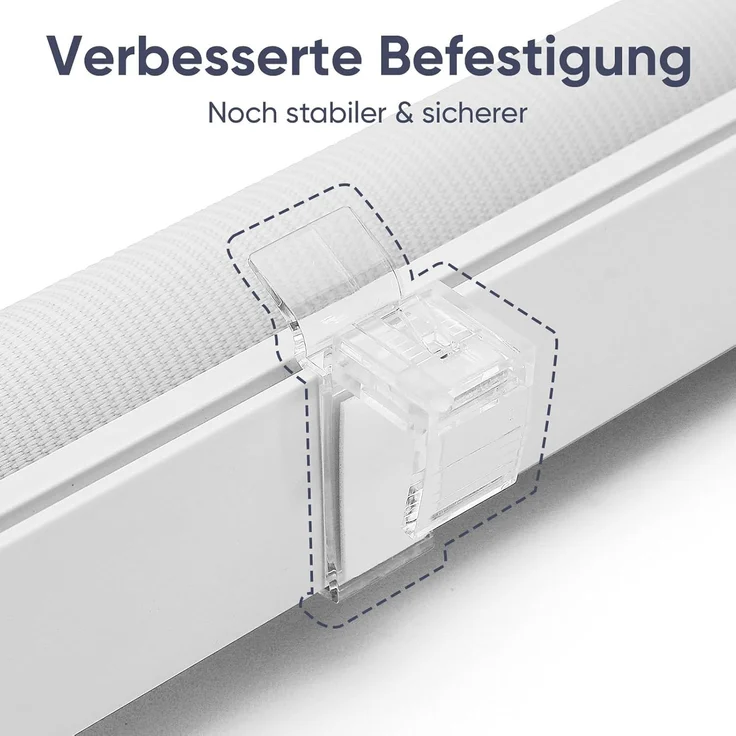 Sekey Zebra Doppelrollo Zweifarbig Klemmfix ohne Bohren Sichtschutz Weiß & Grau 40x130cm – Bild 8