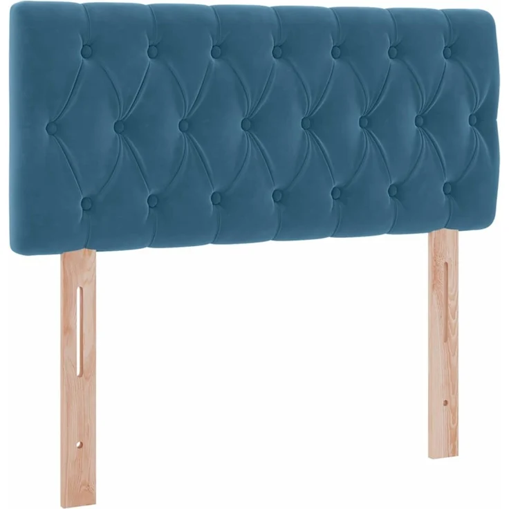 vidaXL Aufbewahrungsbett mit Kopfteil Dunkelblau 90 x 200 cm Samt 3370795 – Bild 9