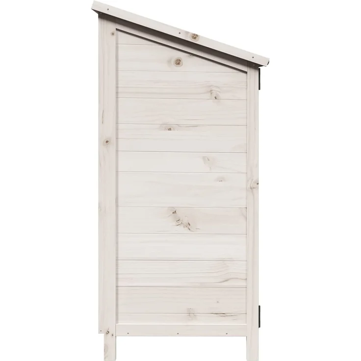 vidaXL Gartenschuppen Weiß 59 x 56 x 113,5 cm Massivholz aus Fichte 42033437 – Bild 6