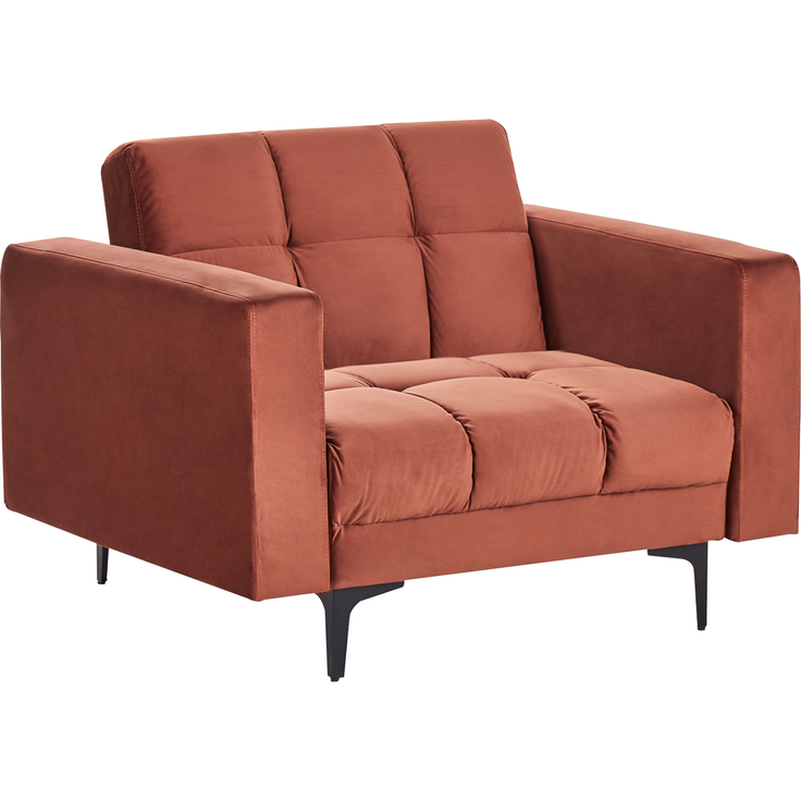 Sessel ALNES Samtstoff Hellrot