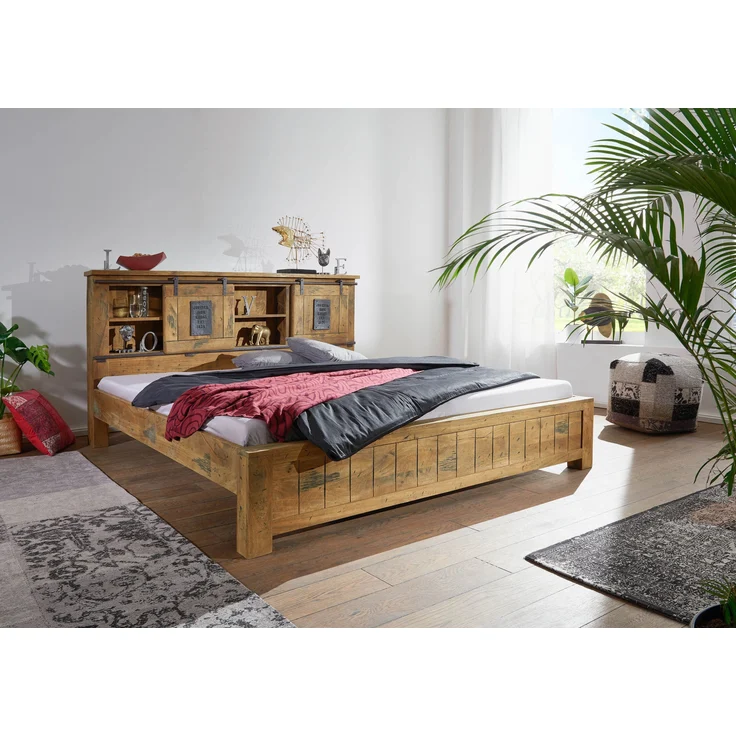 Bett Mango 180x200x105 natur lackiert RAILWAY #143 – Bild 6