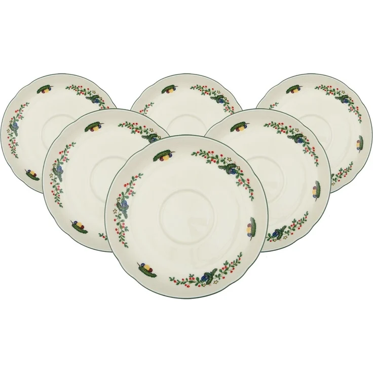 Seltmann Weiden Marieluise Weihnachten Kombi-Untertasse ø 14,8 cm 6er Set – Bild 1